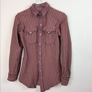 Vintage western cowboy plaid shirt